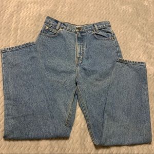 Medium wash mom jeans